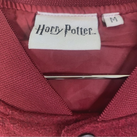 HARRY POTTER BOMBER JACKET COLLEGE BASEBALL SPORT  JACKET RED GREY COAT MEDIUM - Picture 6 of 7